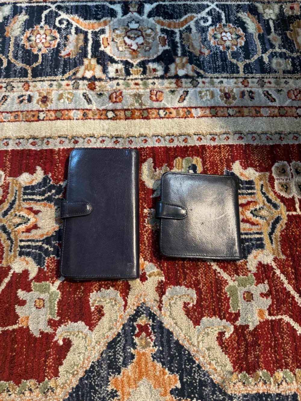 Vintage Coach Wallets Kiss Locks Coin Cases Lot Of Two Black Dark Navy Blue